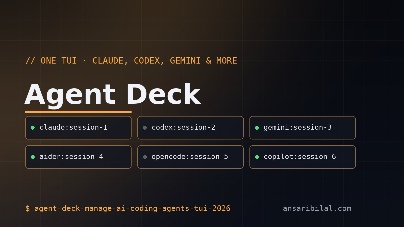 Agent Deck Puts Every AI Coding Agent in One Terminal (Setup Inside)
