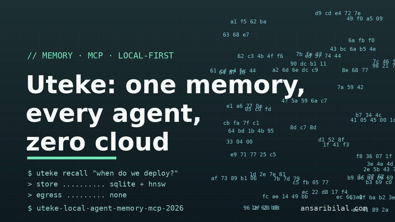 Uteke Gives Every AI Agent a Memory That Never Leaves